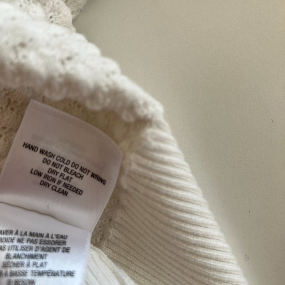 like new Joe's Pointelle Dani Cardigan shrunken fit / milk / small - Picture 7 of 11